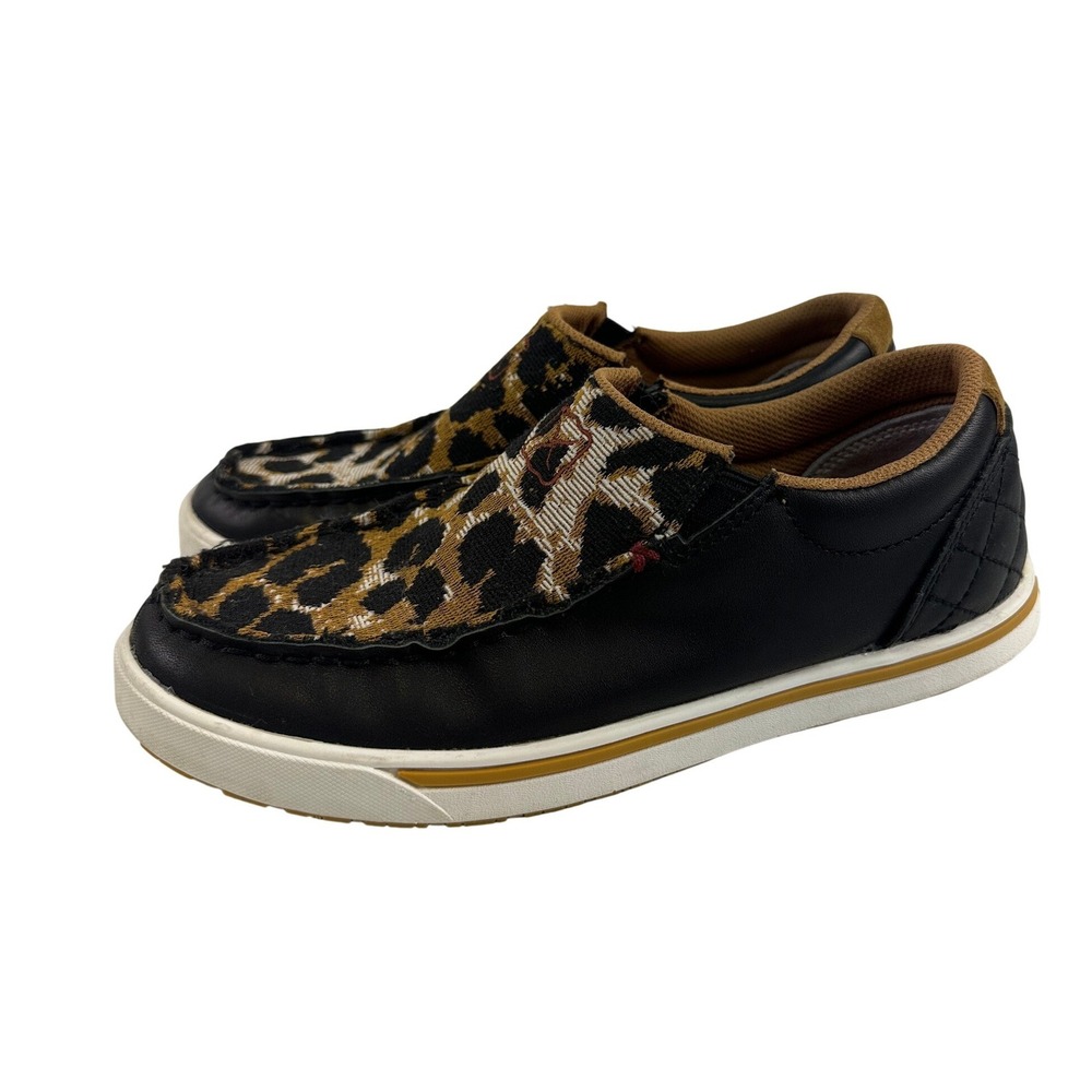 Twisted X Slip On Kicks Black Cheetah Western Casual Loafer WCA0052 Women 6.5M
